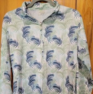 Chase 54 Leaf Print Quarter-Zip Pullover